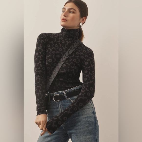NWT Marimekko Emali Unikko Turtleneck Top - Picture 5 of 6